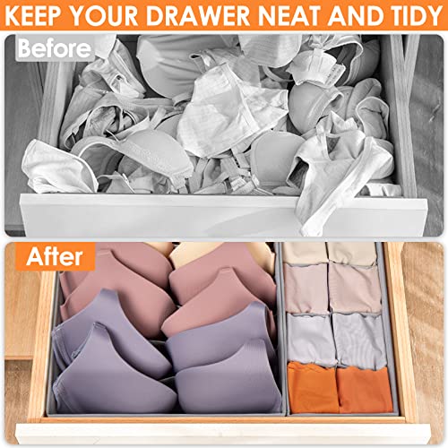 6 Pack Sock Underwear Drawer Organizer Dividers (6 Count)