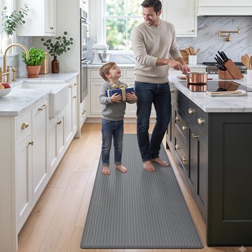 Kitchen Floor Mats Cushioned Anti Fatigue (2-grey / 86"l X 23"w X 0.4"th)