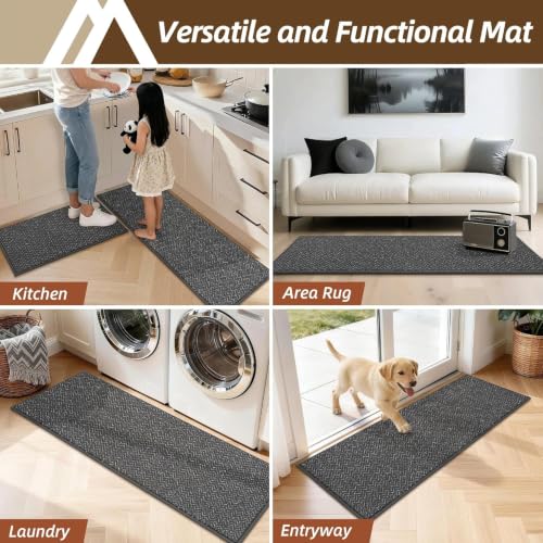 Kitchen Rugs Non (Dark Grey / 17“x60”)