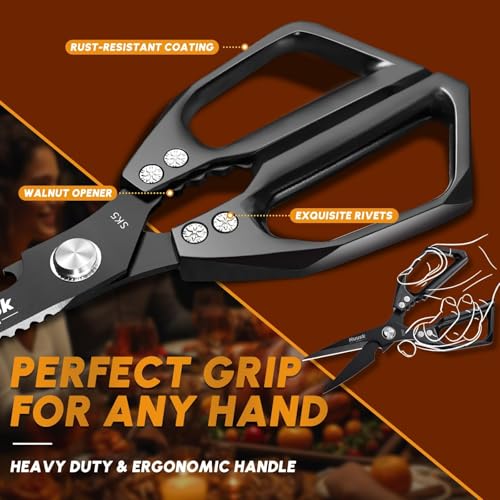 Kitchen Scissors for Food (Black)