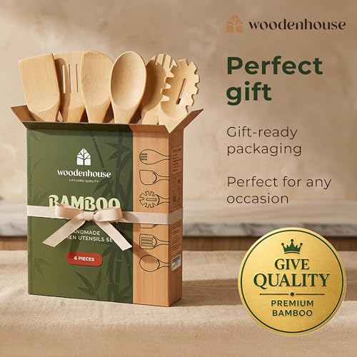 Wooden Spoons for Cooking (6 Pieces)