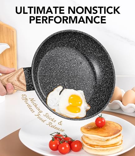 10 Inch Frying Pan with Lid (Black Granite / 10 Inch)