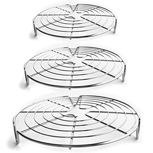 Round Cooling Rack Stainless Steel Steamer Rack Set of 3