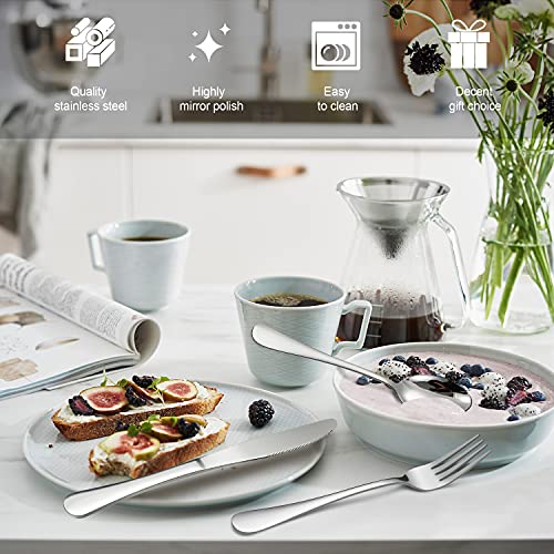68 Pieces Silverware Set with Serving Utensils (68 Pieces)