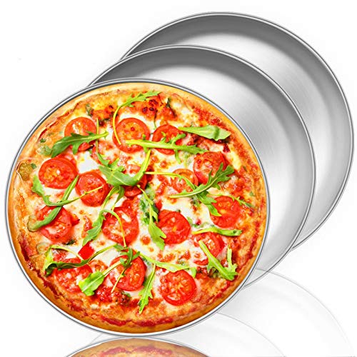 Pizza Pan 12 inch Stainless Steel Pizza Pan Set of 3 (12 Inch)