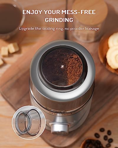 Electric Super Silent Blade Coffee Grinder (Sliver / 1 Bowl)