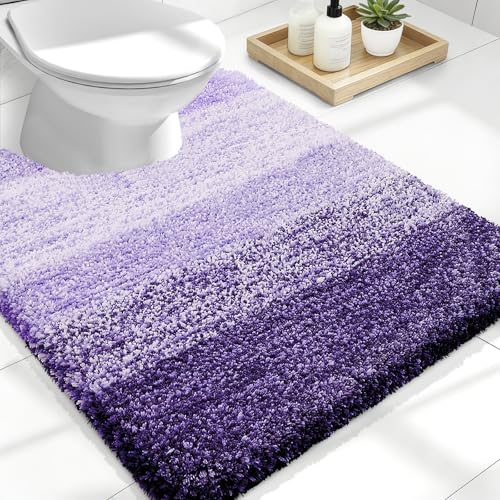 Luxury Toilet Rugs U (24" X 20" Contour Rug / Violet)
