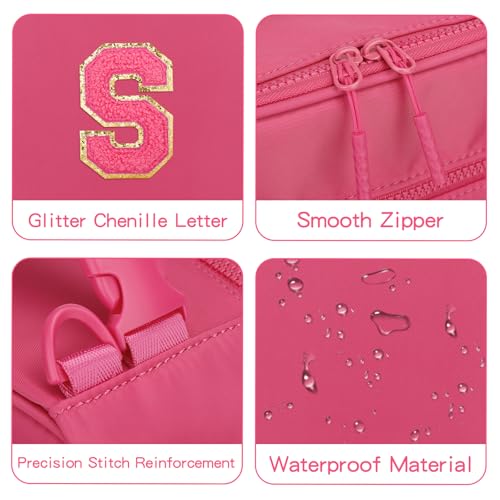 Initial Insulated Lunch Bag for Girls Kids (Rosy Red / S)