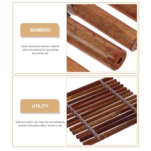Bamboo Sashimi Plate Decor Japanese Sushi Ornament for Sashimi Serving Plate Natural Material Seafood Platter Prop for Home Restaurant Hotel Food Presentation