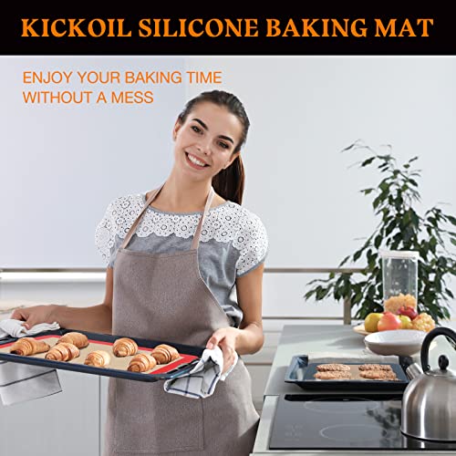 Silicone Baking Mats Set of 3 (Small (11.6" x 8.5") 3 Quarter Sheet)