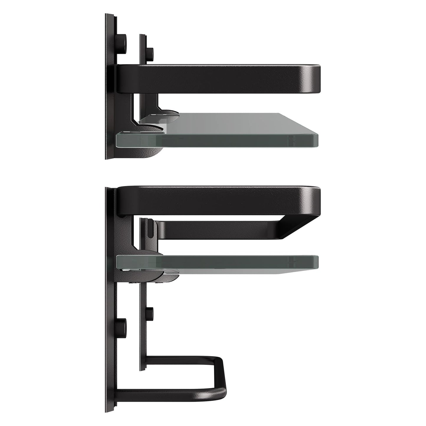 Bathroom Shelves Wall Mounted (Black / Combo Set)