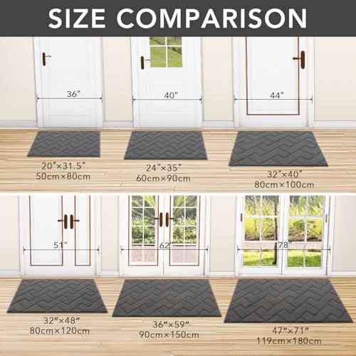 Indoor Doormat (Grey / 71" x 47" (Rectangular))
