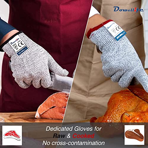 Cut Resistant Gloves Food Grade Level 5 Protection (2 Count)