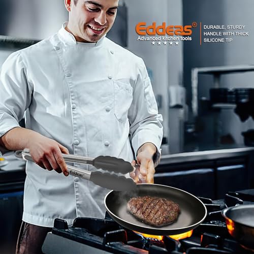 Kitchen Tongs Up To 600°F Silicone Tongs for Cooking 7 (3 Count)