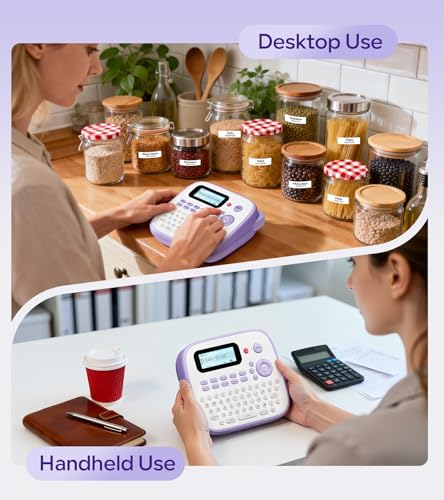 D210S Label Maker Machine with Tapes (Purple)