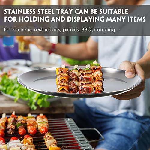 8 Pieces Matte Silver Pizza Pans 16 Inch Bakeware (8 Count)