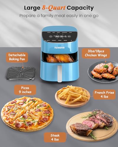 Brio Plus Air Fryer 8 Qt (8 quart / Cozy Blue)