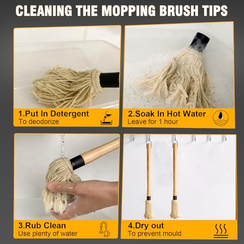 BBQ Mop Brushes for Sauce (BBQ Mop (2 Pieces) / Burlywood)