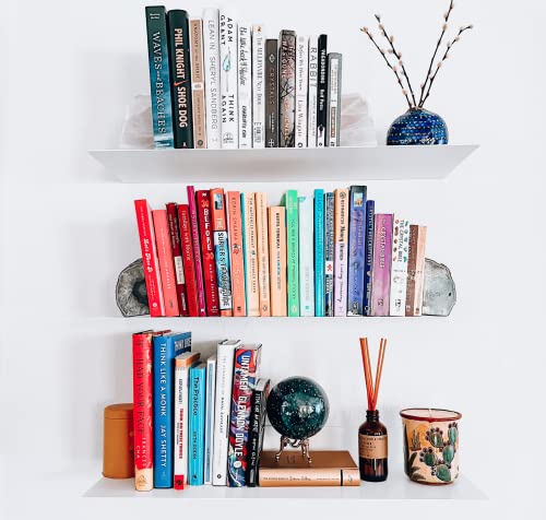 Made in USA Linear Floating Shelf (24-inch X 8-inch Powder Coated White)