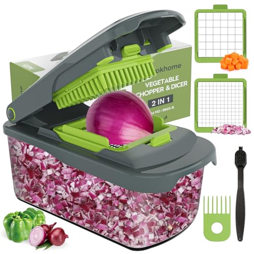 Vegetable Chopper Cutter with Container (2 Count (Blade))