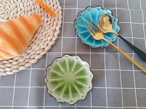 Ceramic Spoon Rest for Stove Top (Cracks Deco, Fruit Green)