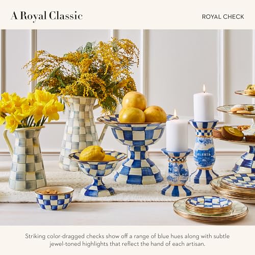 Enamel Compote (Large / Royal Check)
