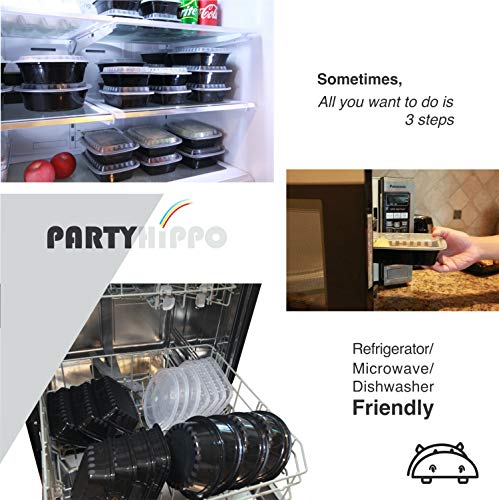 Small Meal Prep Containers Single Lids (12oz 12 Pack)