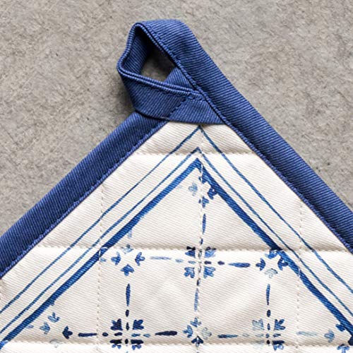 Pot Holders 100% Cotton Potholders (015 - Faience / 8" x 8" (Pot Holder Pack of 1))