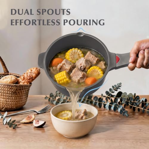 4 Quart Nonstick Stockpot (Gray / 4 Quarts)