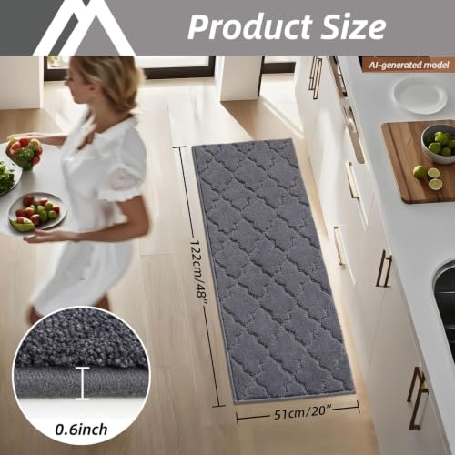 Kitchen Rugs Non Slip Washable 20"x48"