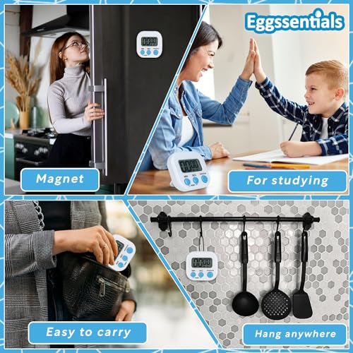 Kitchen Timers for Cooking and Baking with Big Digital Numbers and Loud Alarm Used in Cooking