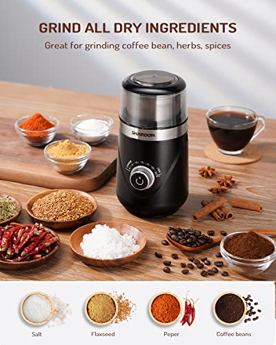 Electric Super Silent Blade Coffee Grinder (Black / 1 Bowl)
