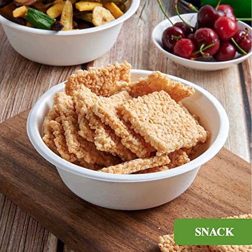 180 Pack 16 OZ Compostable Paper Bowls (16 OZ White)