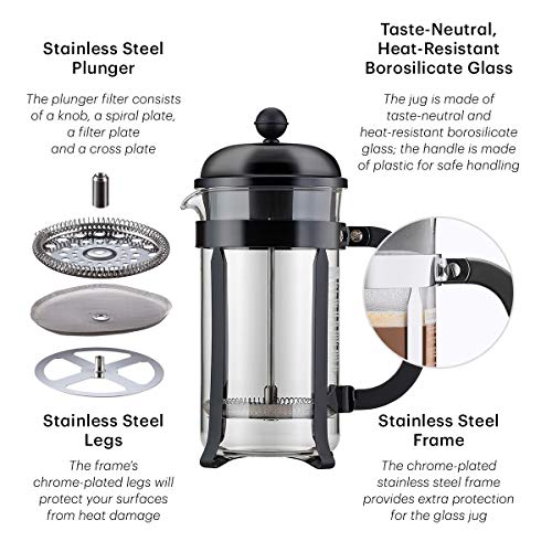 34oz Chambord French Press Coffee Maker (White / 34 oz)