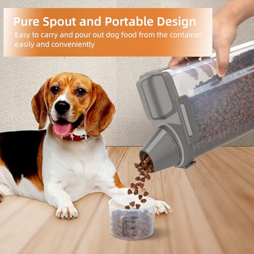 Airtight Small Cat Dog Pet Food Storage Containers BPA Free (Olive Gray x 2 / 3L-2pack)