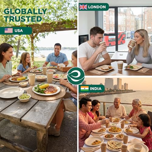 9 Inch Disposable Bagasse Paper Plates (9" [Natural])