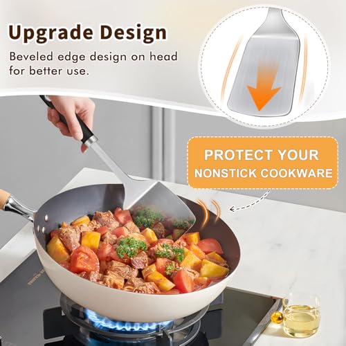Stainless Steel Spatula (1PC -Slotted Silicone Spatula)