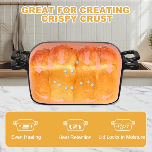 Oval Enameled Dutch Oven for Bread Baking
