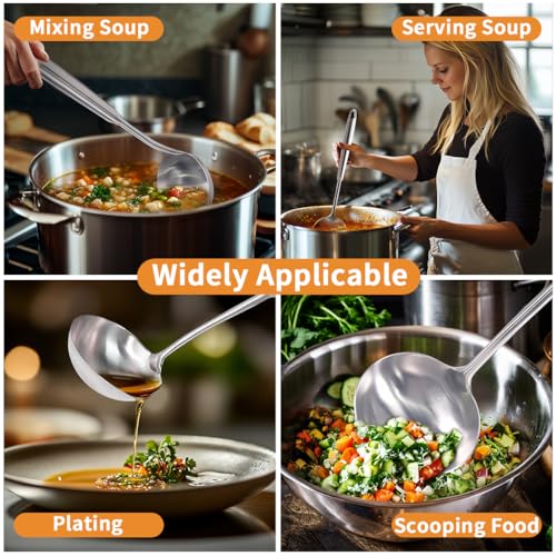 Deep Stainless Steel 13.7 Inches Newness Soup Ladle