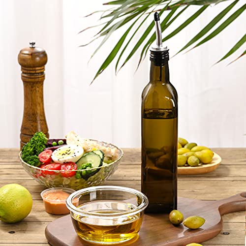17oz Glass Olive Oil Dispenser (Dark Brown / 17 Ounces)