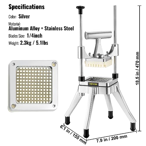 Commercial Vegetable Fruit Chopper 1 (Push style 1/4″)