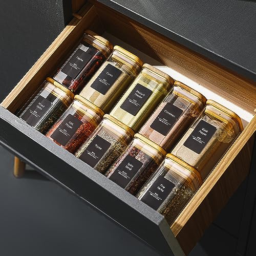 9 Oz Spice Jars with 275 Labels 16 Pack