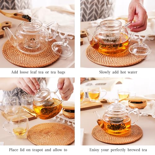 Glass Teapot with Removable Infuser (20oz(600ml))