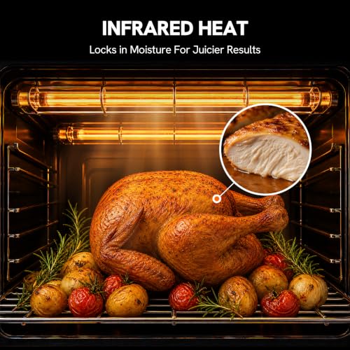Infrared Heating 26.3 QT Air Fryer Toaster Oven (Black Matte)