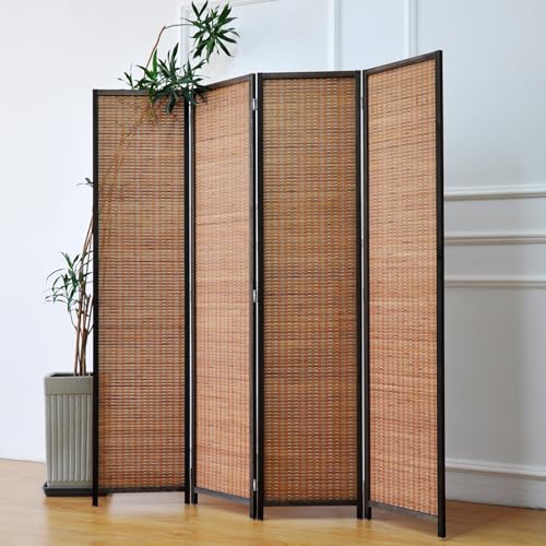 4 Panel Bamboo Room Divider (Brown / 4 Panel)