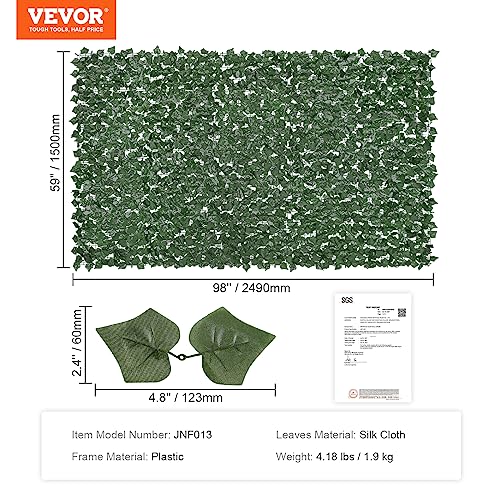Artificial Ivy Privacy Fence Screen (Ivy / 59 x 98 inch)