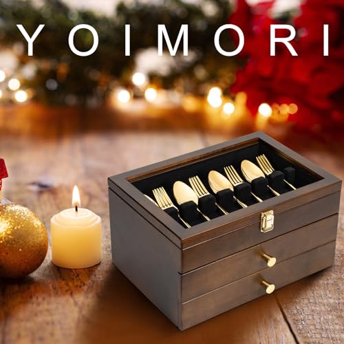 Silverware Box (3 Layer Walnut)