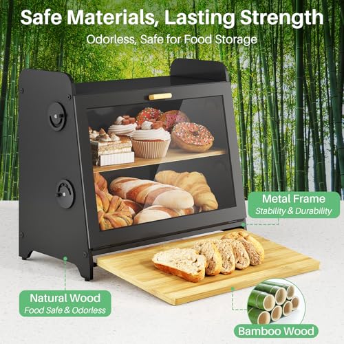 Airtight Bread Box for Kitchen Countertop