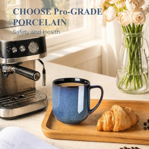 Ceramic Coffee Mugs Set of 6 (reactive glaze-4 / set of 6)