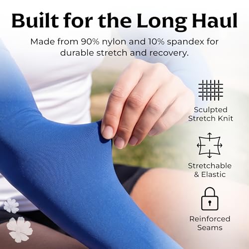 Women’s Cooling Arm Sleeves (1 Pair: Dark Blue / One Size)